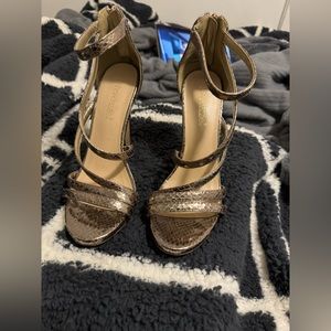 Bronze Gold shoe dazzle heels